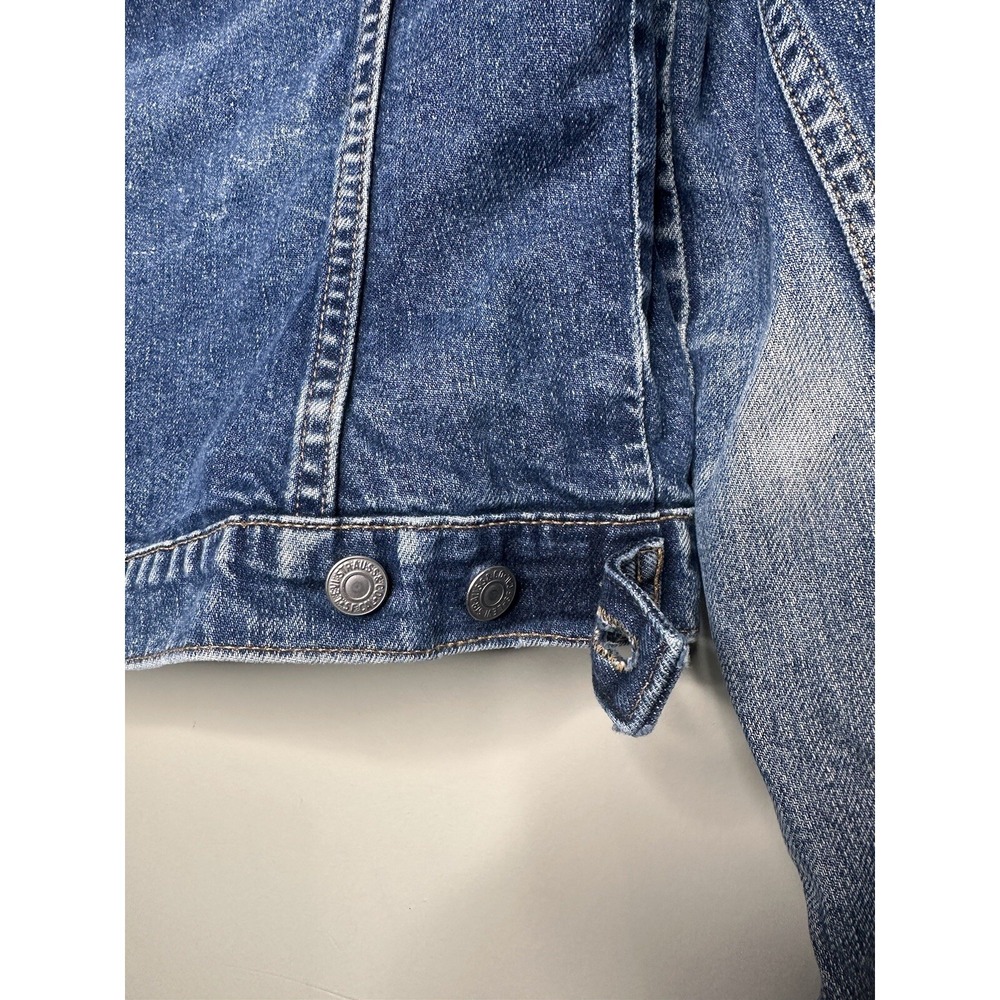 Levi's Jean Jacket Medium Y2K 2002 Trucker Iconic Coat Button Up Womens - Picture 5 of 16